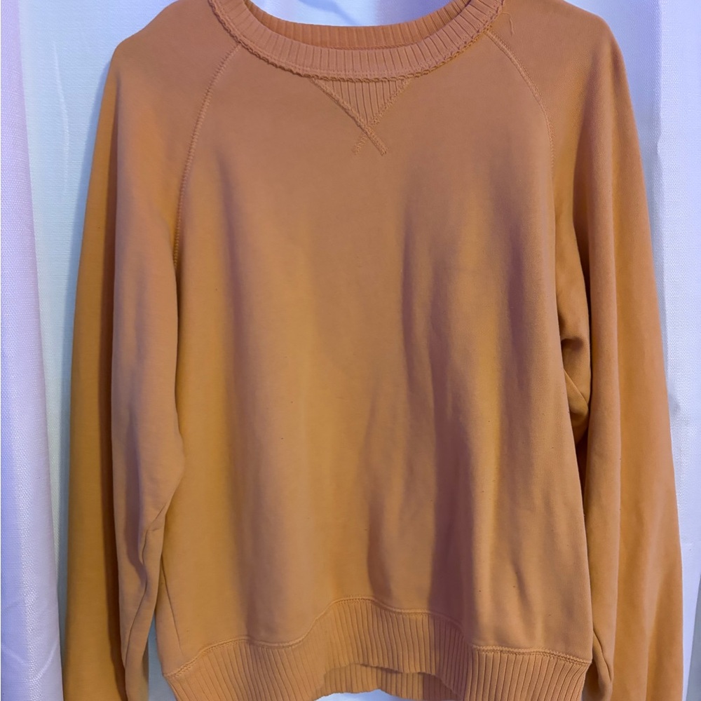 American Eagle Outfitters Women's Orange Crew Neck Sweater